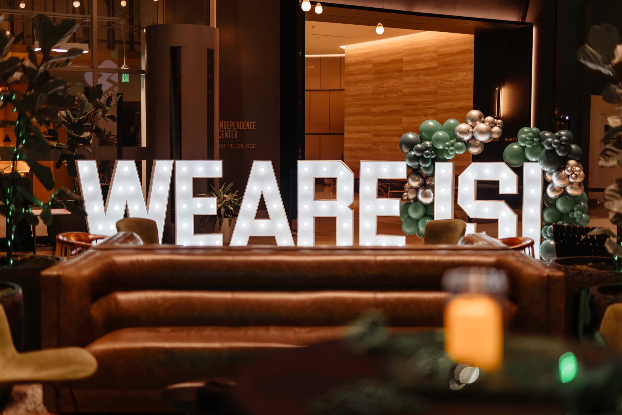 We Are ISI display in the event lounge